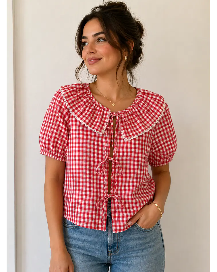 CAMISA ATILHOS VICHY
