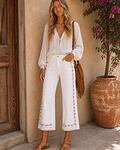 JEANS BORDADOS FLORES  