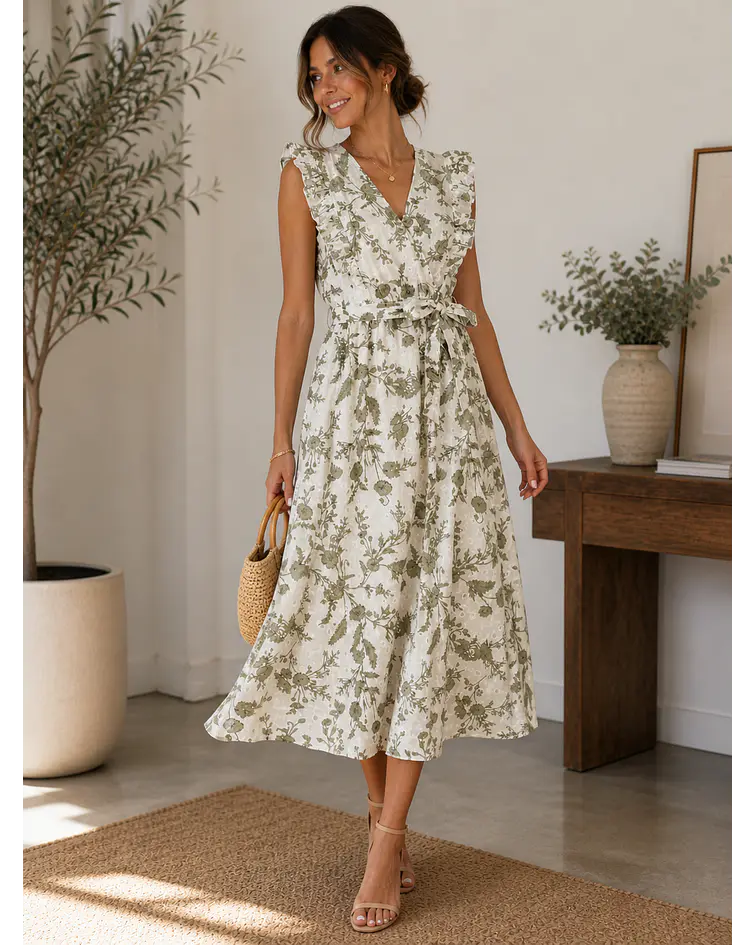 VESTIDO ESTAMPADO FOLHO