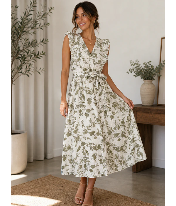 VESTIDO ESTAMPADO FOLHO