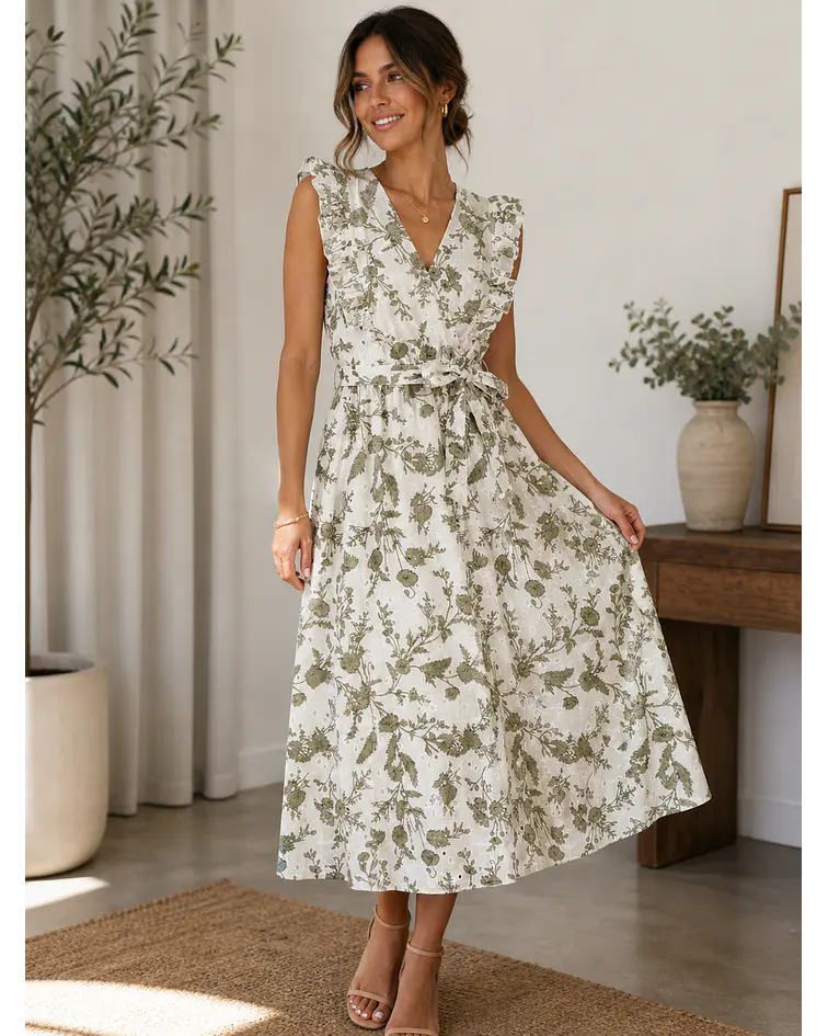 VESTIDO ESTAMPADO FOLHO