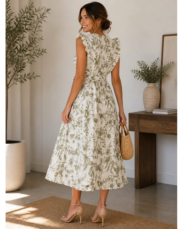 VESTIDO ESTAMPADO FOLHO