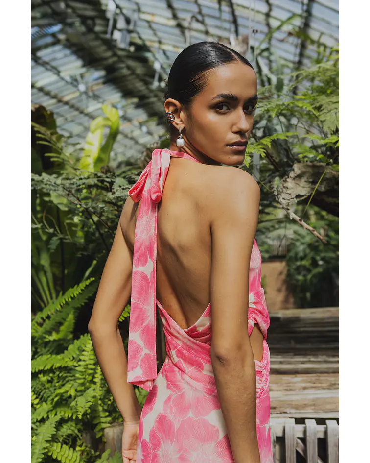 VESTIDO ESTAMPADO ABERTURAS
