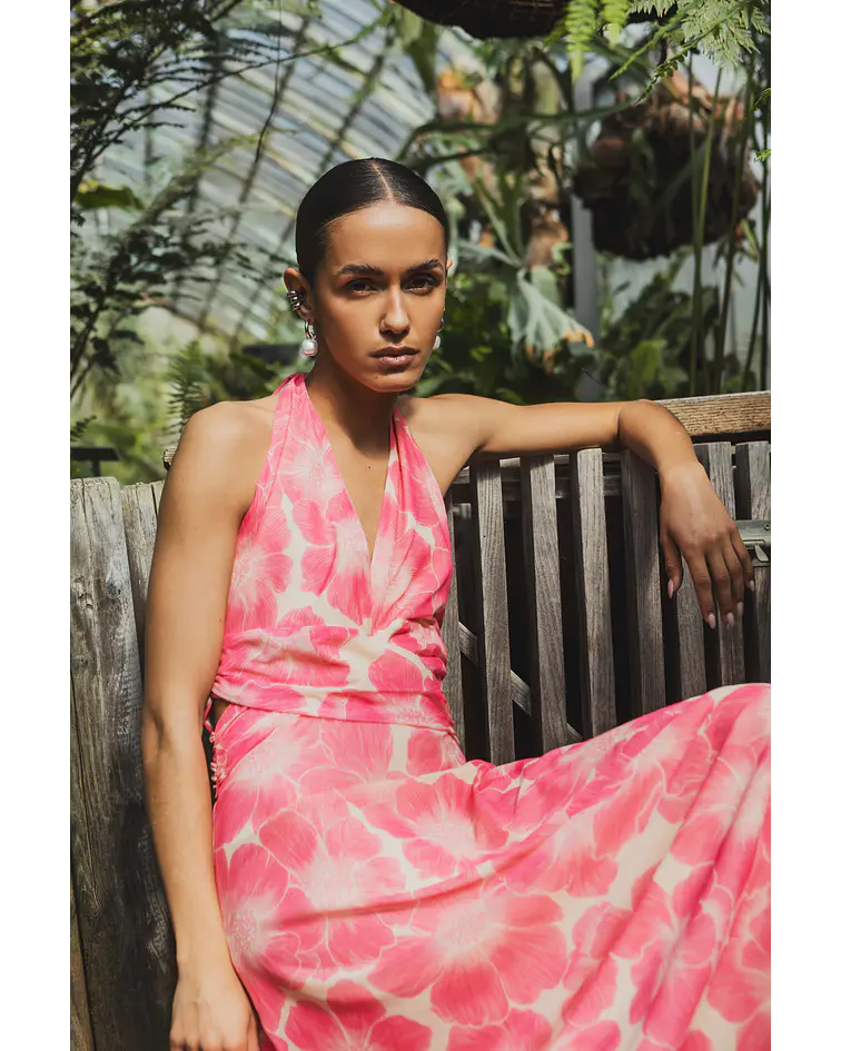 VESTIDO ESTAMPADO ABERTURAS