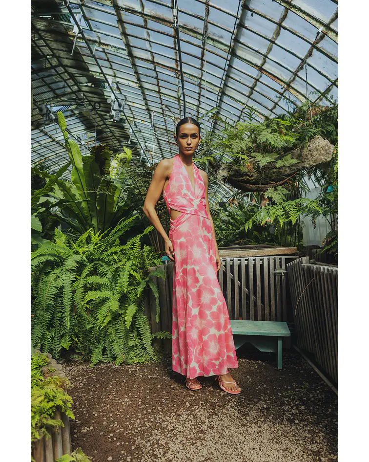 VESTIDO ESTAMPADO ABERTURAS