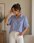 CAMISA RISCAS MANGA BALÃO