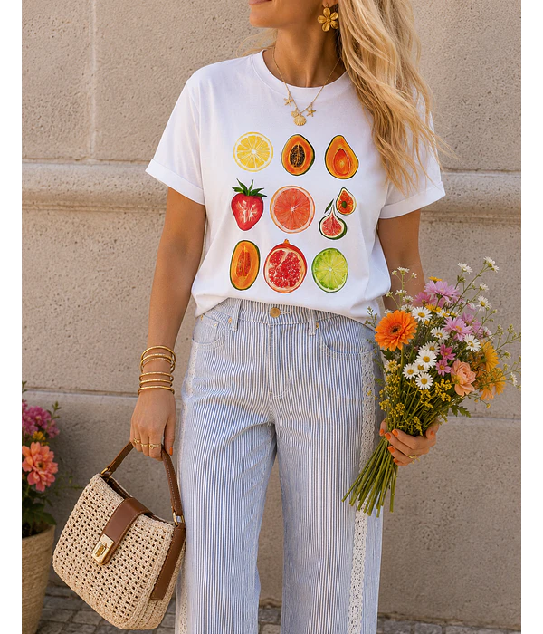 TSHIRT ESTAMPADA FRUTAS