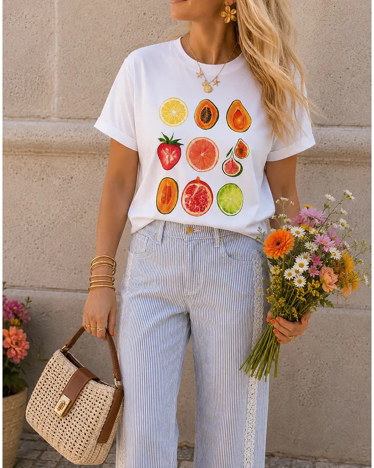 TSHIRT ESTAMPADA FRUTAS