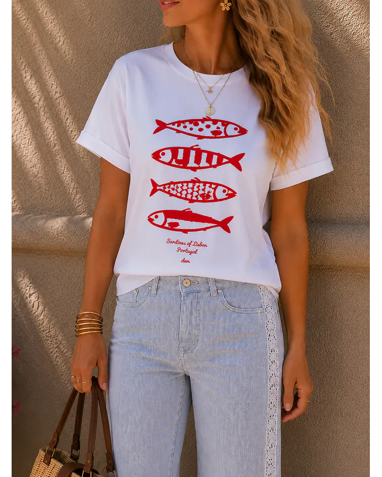 TSHIRT ESTAMPADA SARDINES  