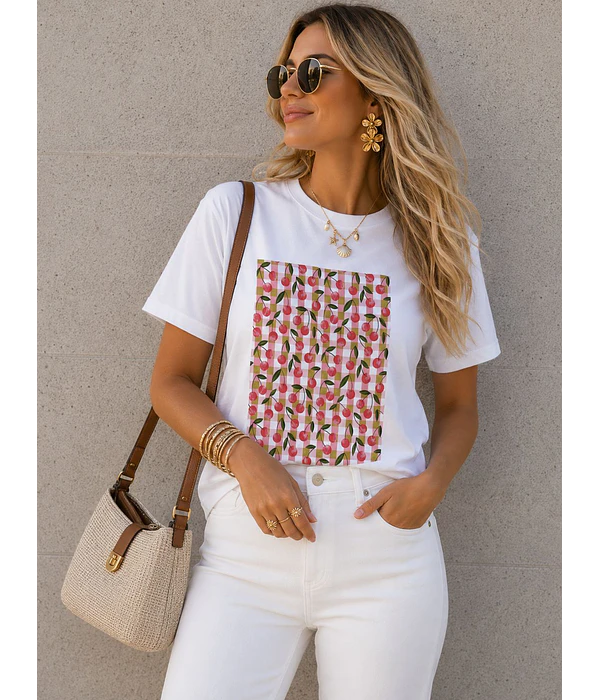 TSHIRT ESTAMPADA CEREJAS