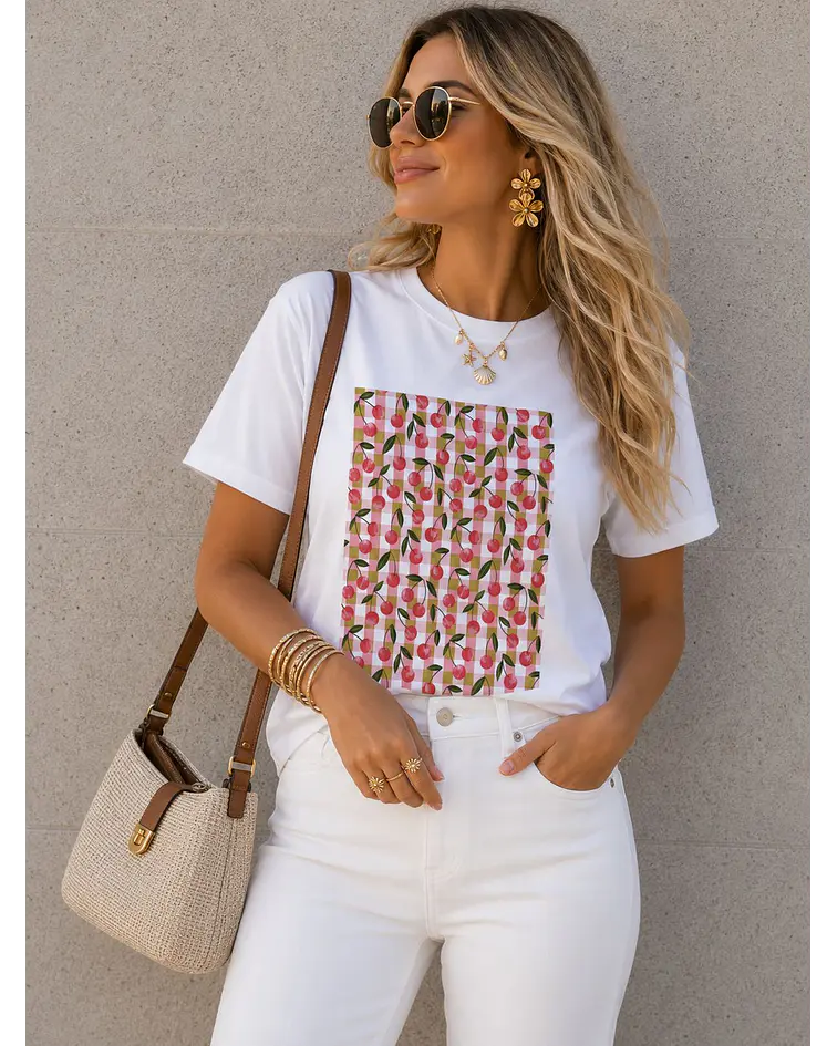 TSHIRT ESTAMPADA CEREJAS