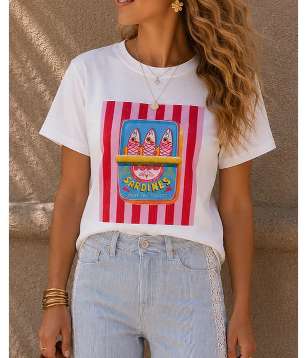TSHIRT ESTAMPADA SARDINES 