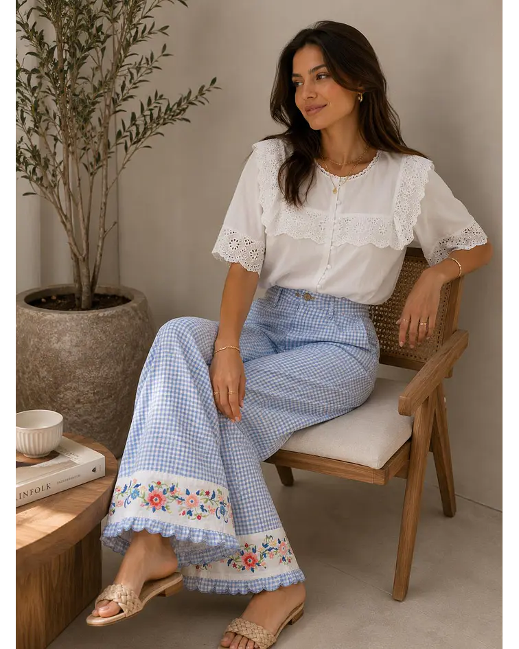 CAMISA COM BORDADOS