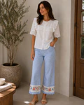 JEANS VICHY AZUIS