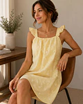 VESTIDO BORDADO MARGARIDAS