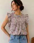 BLUSA FLORAL FOLHO