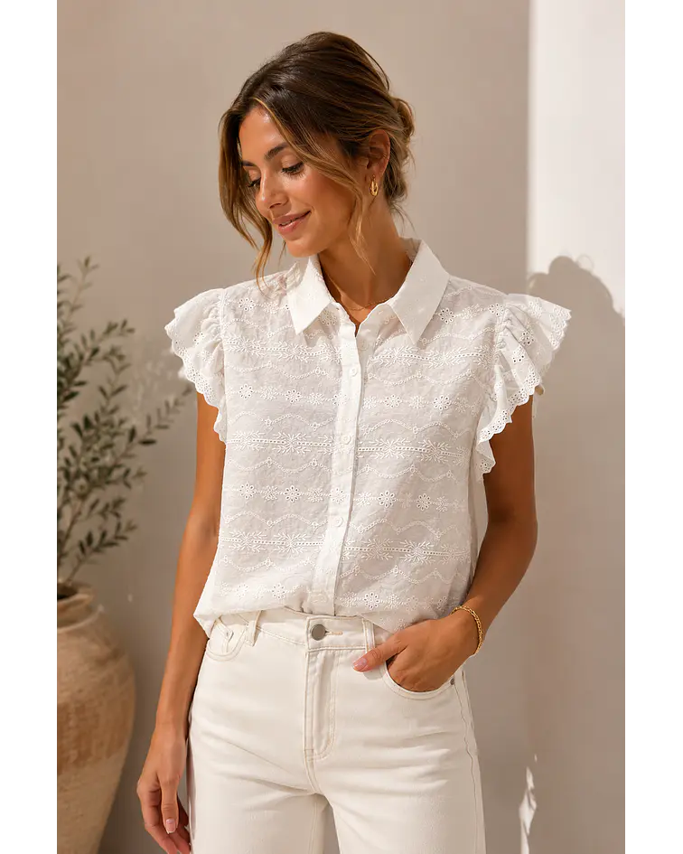 CAMISA BORDADA BRANCA