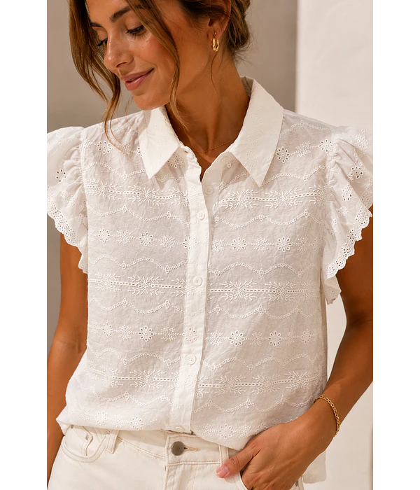 CAMISA BORDADA BRANCA