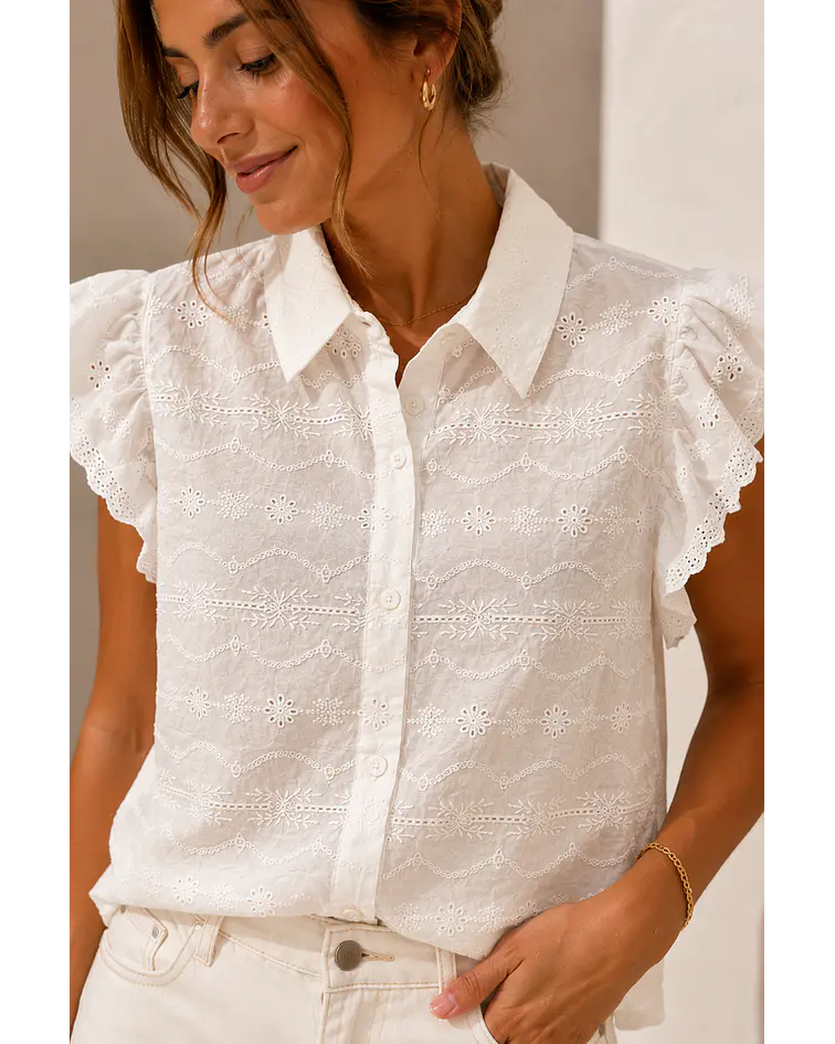 CAMISA BORDADA BRANCA