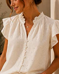 CAMISA BORDADA BEGE