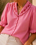 CAMISA COM GOLA BORDADA