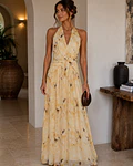 VESTIDO ESTAMPADO AMARELO