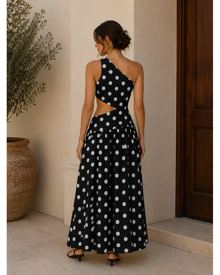 VESTIDO ABERTURA BOLAS