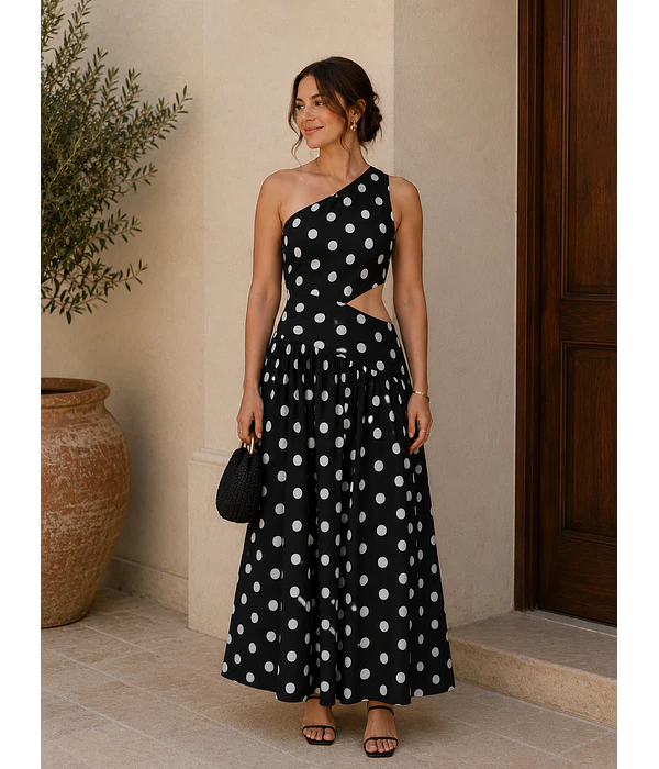 VESTIDO ABERTURA BOLAS