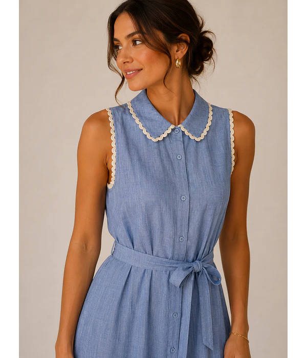 VESTIDO ALINHADO AZUL