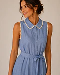 VESTIDO ALINHADO AZUL
