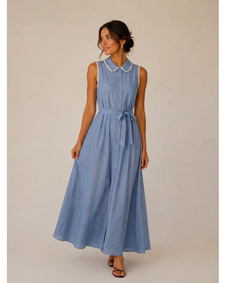 VESTIDO ALINHADO AZUL