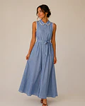 VESTIDO ALINHADO AZUL