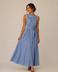 VESTIDO ALINHADO AZUL