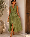 VESTIDO VERDE BORDADO