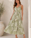 VESTIDO VERDE COM BORDADOS
