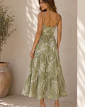 VESTIDO VERDE COM BORDADOS