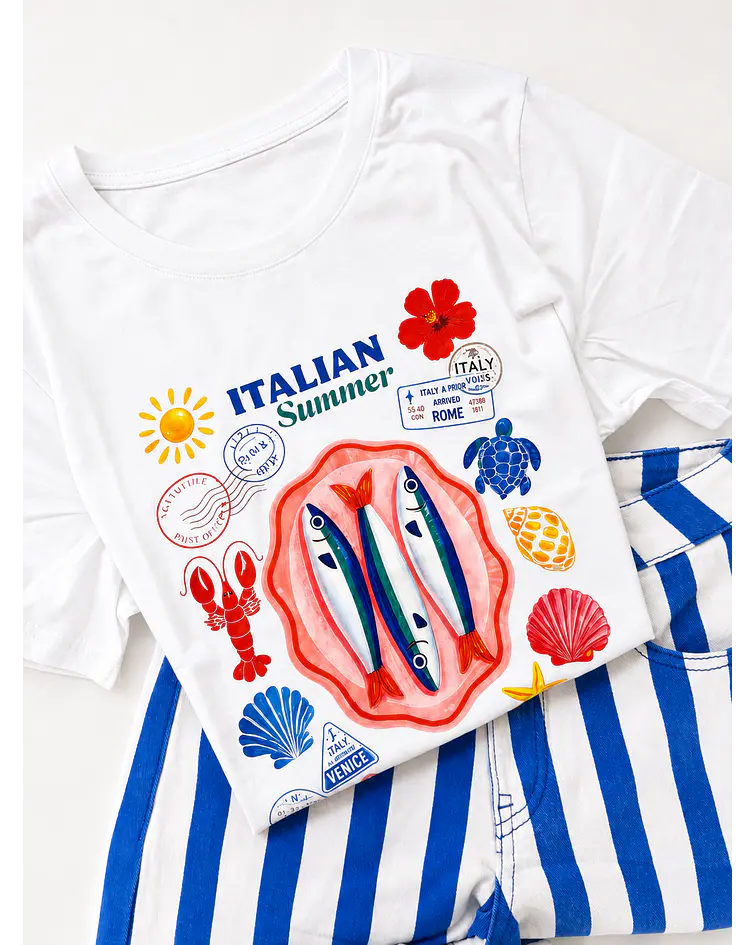 TSHIRT ESTAMPADA SARDINES  