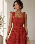 VESTIDO RENDA VERMELHO