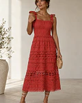 VESTIDO RENDA VERMELHO