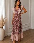 VESTIDO ESTAMPADO FOLHOS