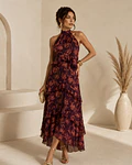 VESTIDO ESTAMPADO FOLHOS
