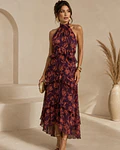 VESTIDO ESTAMPADO FOLHOS