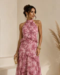 VESTIDO ESTAMPADO FOLHOS