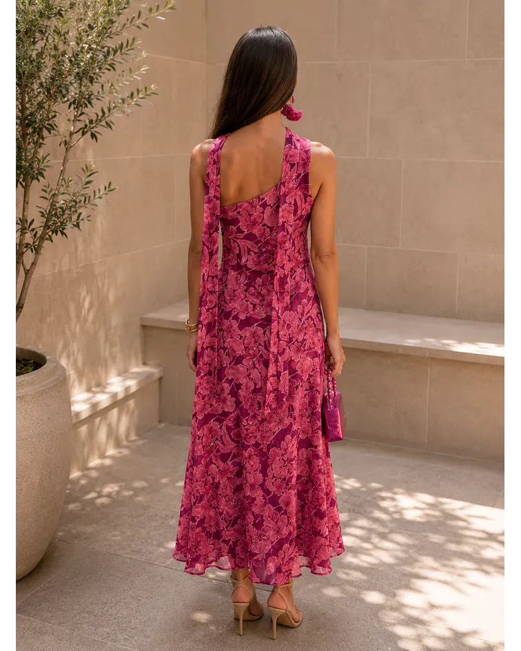 VESTIDO ASSIMÉTRICO ESTAMPADO