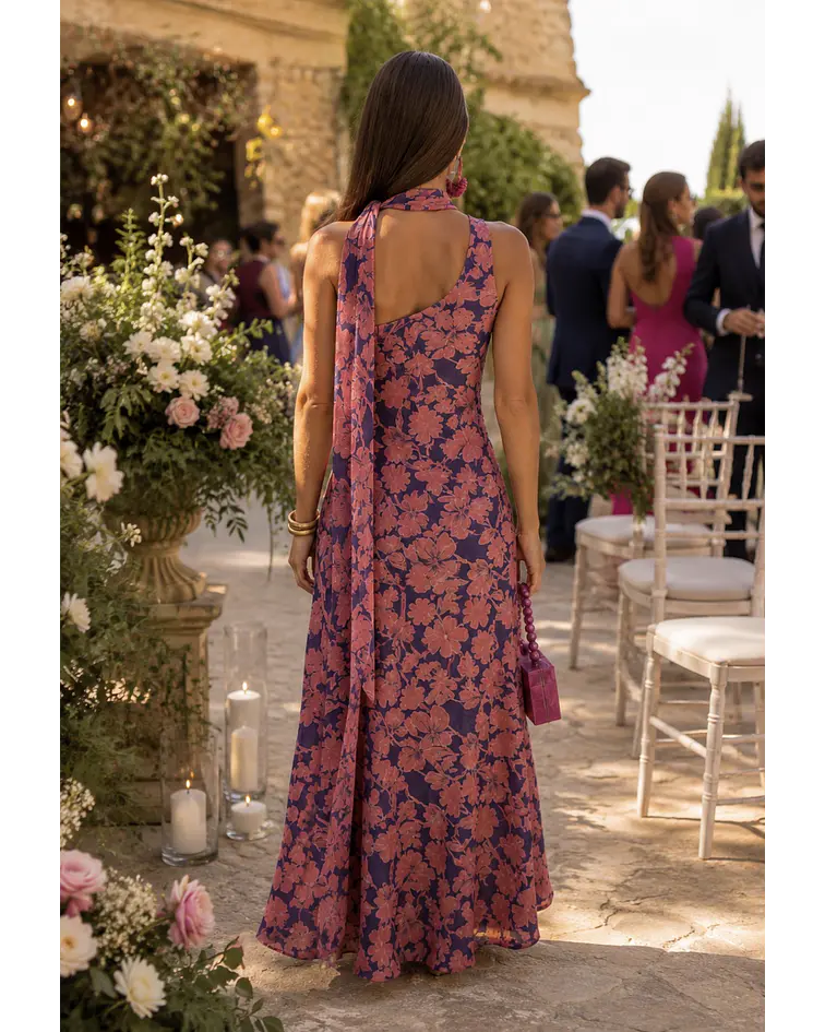 VESTIDO ASSIMÉTRICO ESTAMPADO 