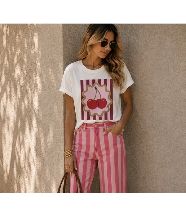 TSHIRT ESTAMPADA CEREJAS 
