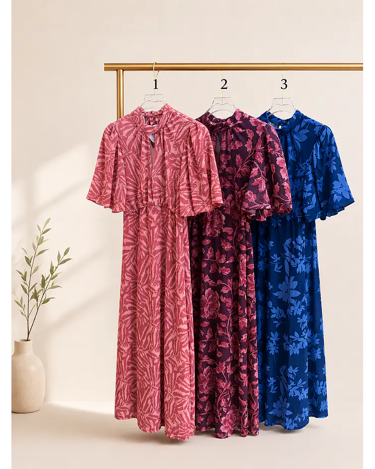 VESTIDO ESTAMPADO COMPRIDO