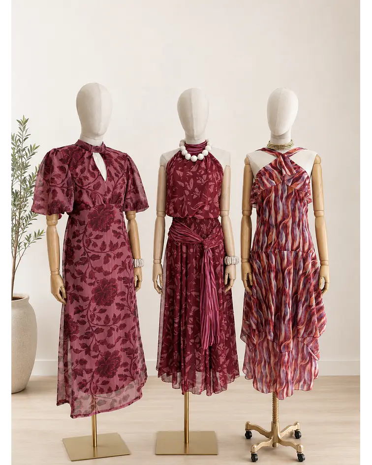 VESTIDO ESTAMPADO COM LAÇADA 