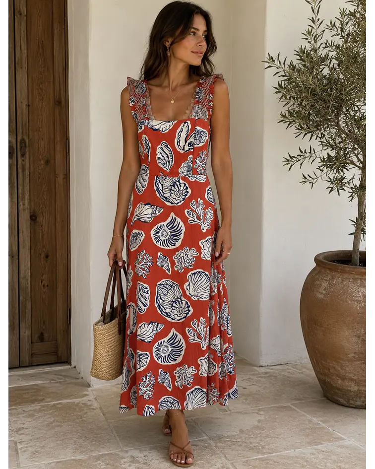 VESTIDO ESTAMPADO MIDI