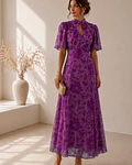 VESTIDO ESTAMPADO COMPRIDO 